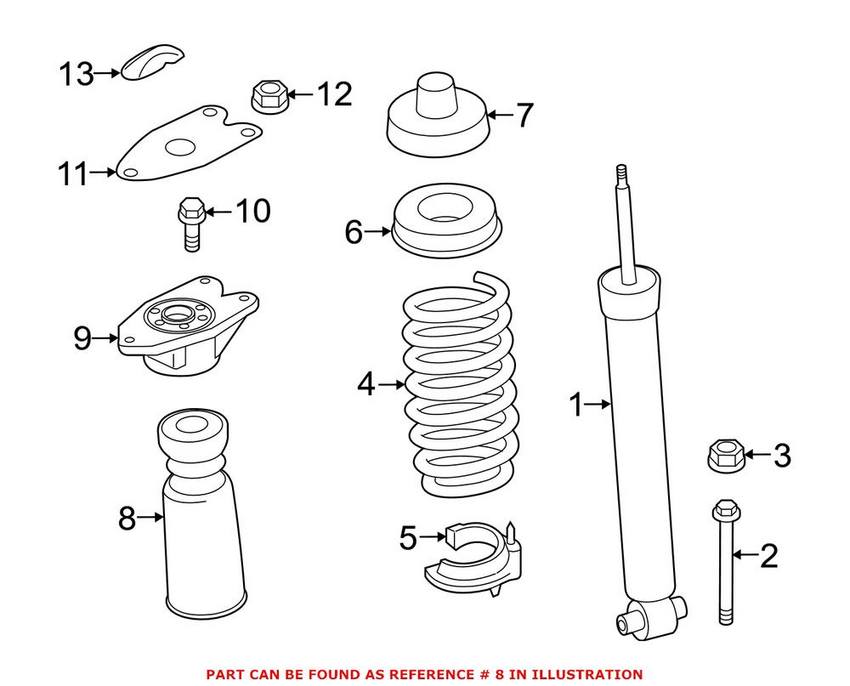 BMW Suspension Strut Bellows - Rear 33536866985